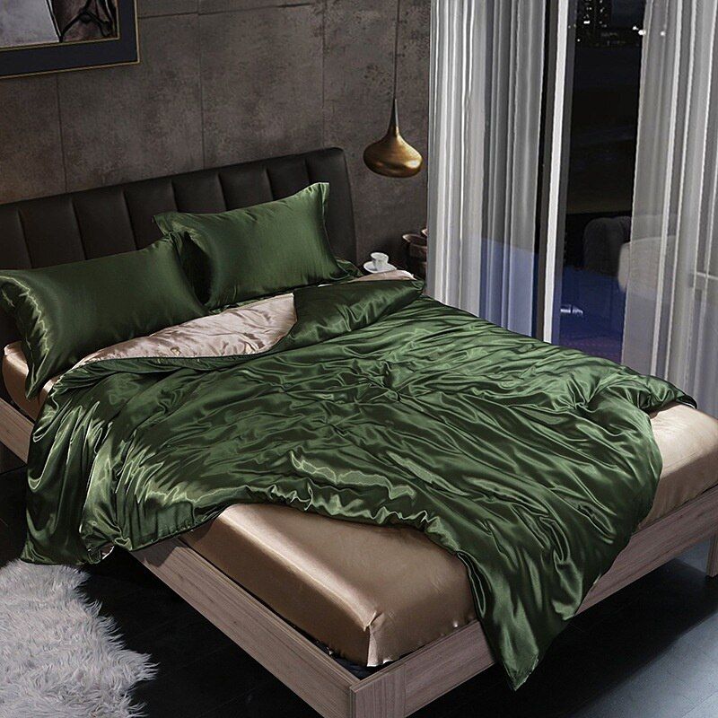 Soft 4-Piece Premium Silk Bed Set