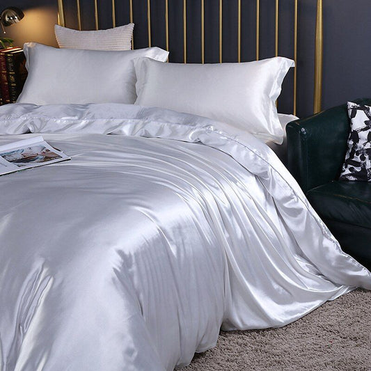 Soft Touch Satin Bedding Set with Cotton Finish - Glamry