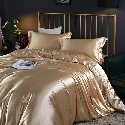 Soft 4-Piece Premium Silk Bed Set
