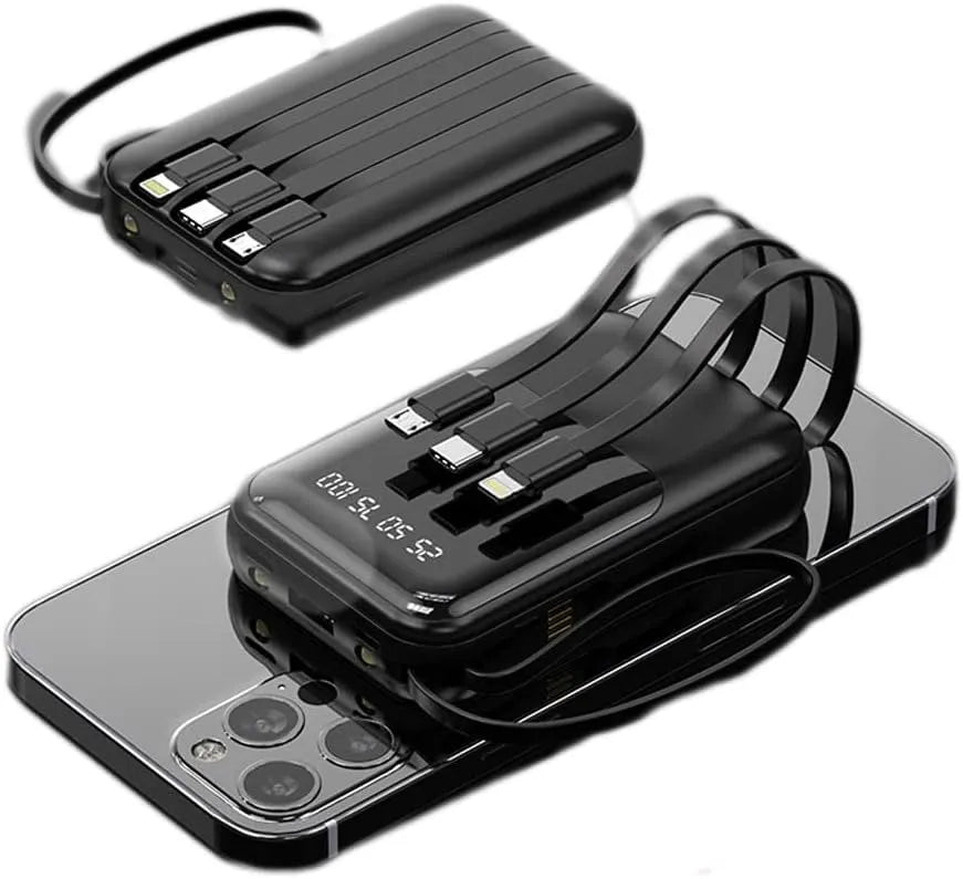 High Capacity Travel Charger with USB Cables and LED Screen