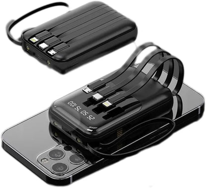 High Capacity Travel Charger with USB Cables and LED Screen