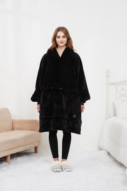 Soft Heated Hooded Blanket for Ultimate Cozy Warmth - Glamry