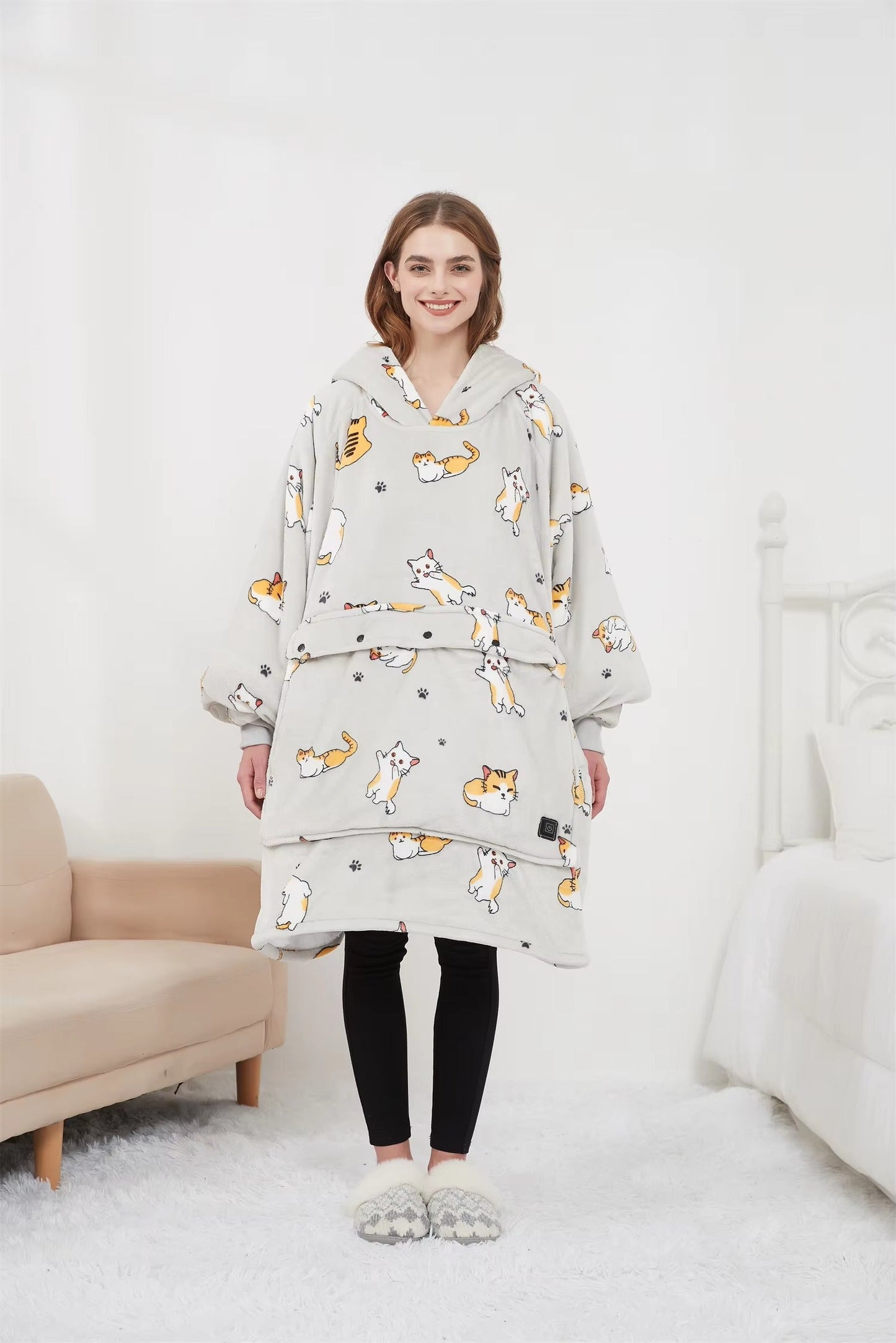 Soft Heated Hooded Blanket for Ultimate Cozy Warmth