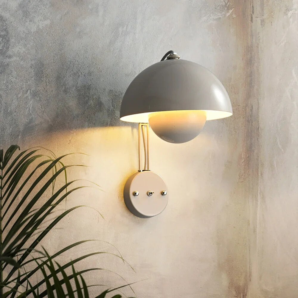 Funghi Shaped Wall Light Fixture