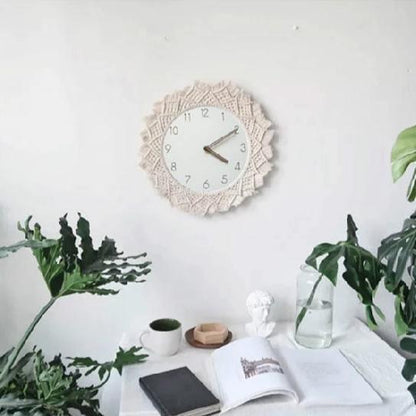 Boho Macrame Wall Clock