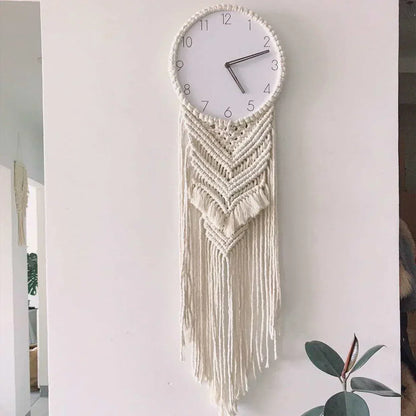 Boho Macrame Wall Clock