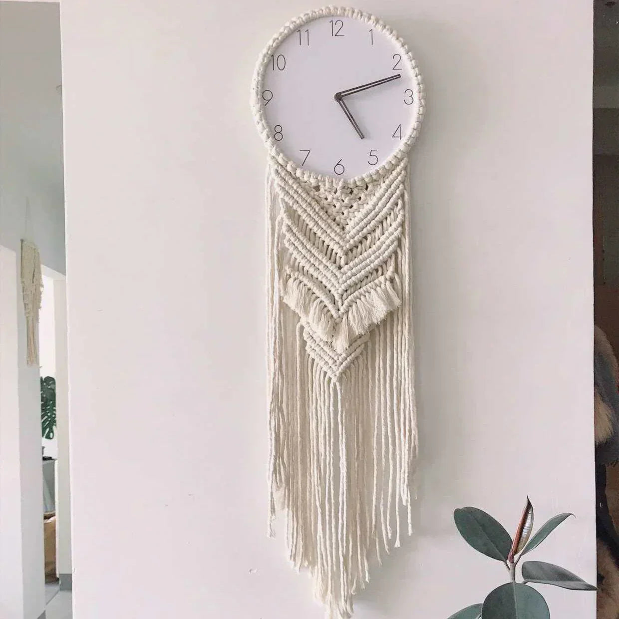 Boho Macrame Wall Clock - Glamry