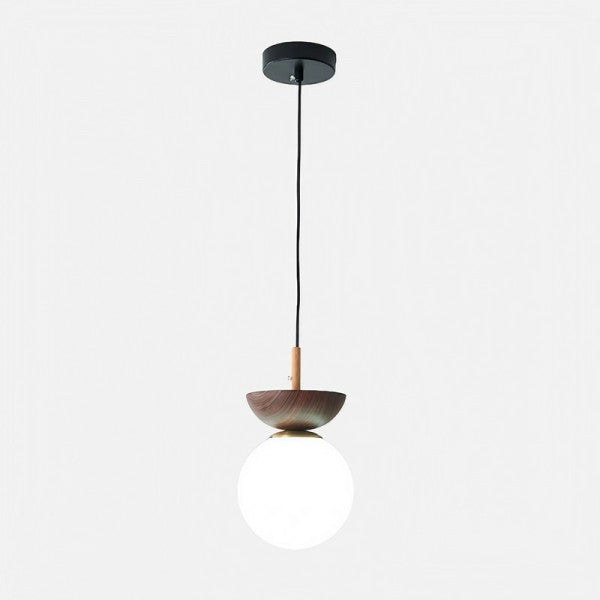 Rustic Wooden Drop Pendant Lamp