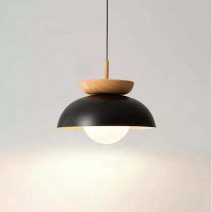 Rustic Wooden Drop Pendant Lamp