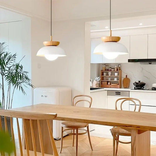 Rustic Wooden Drop Pendant Lamp - Glamry