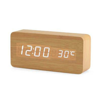 Compact Smart LED Alarm Clock with Clear Voice Display