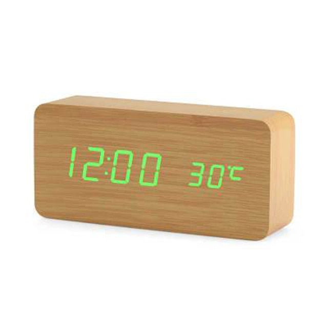 Compact Smart LED Alarm Clock with Clear Voice Display