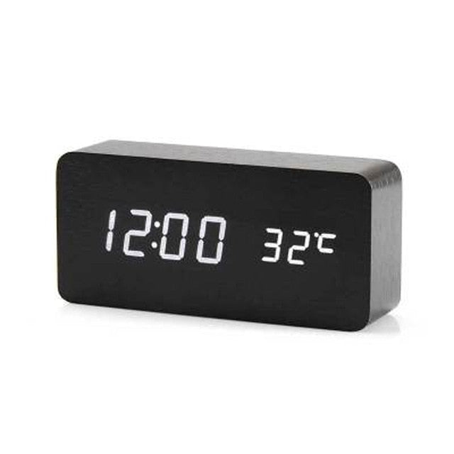 Compact Smart LED Alarm Clock with Clear Voice Display