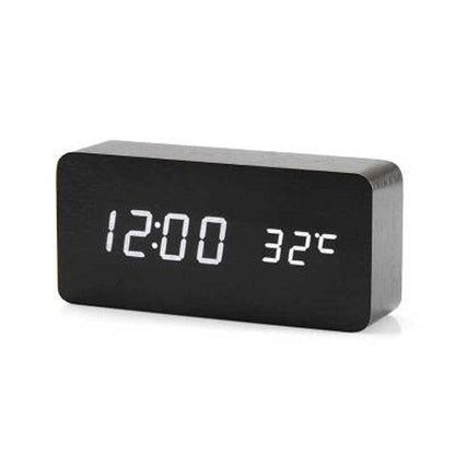 Compact Smart LED Alarm Clock with Clear Voice Display