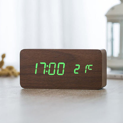 Compact Smart LED Alarm Clock with Clear Voice Display