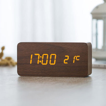 Compact Smart LED Alarm Clock with Clear Voice Display