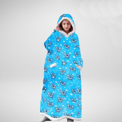 Soft Plush Hooded Blanket with Fleece Interior