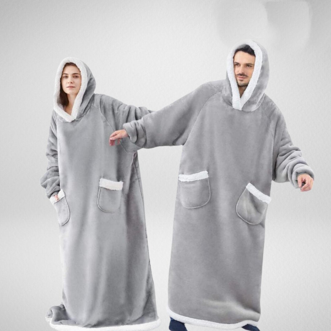 Soft Plush Hooded Blanket with Fleece Interior