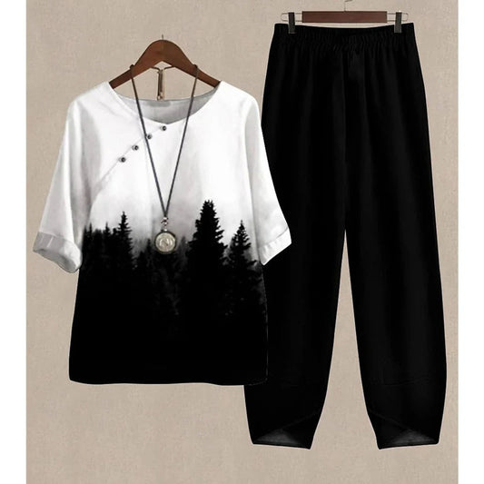 Chic 2-Piece Summer Outfit for Women - Glamry